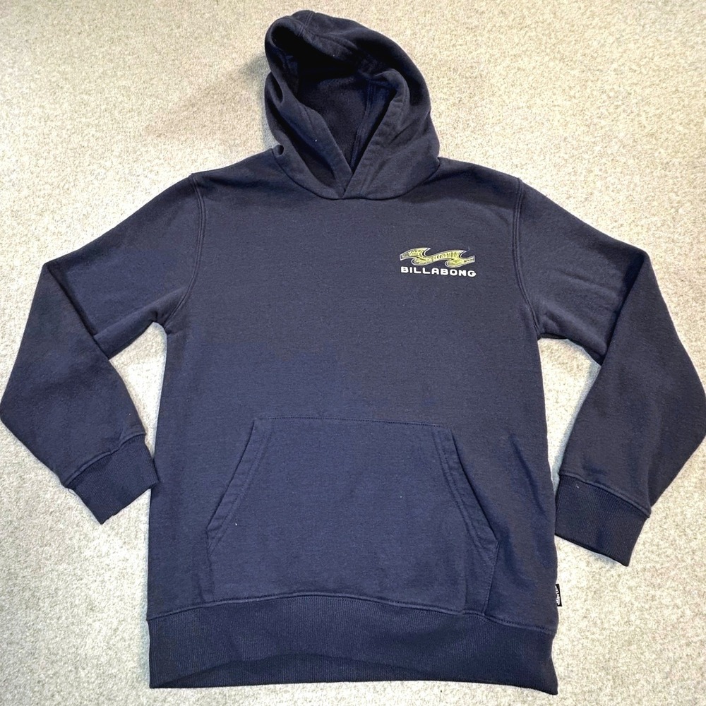 Billabong Hoodie Youth Medium 10-12 Navy Blue Pullover Surf‎ Beach Skate Logo